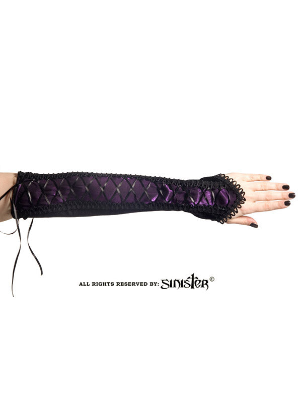 Gants gothiques Purple Tears Sinister