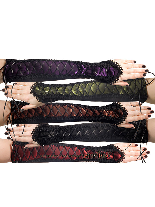 Purple Tears Handschoenen - DivineDarkness- Online shop voor Gothic en Alternatieve Kleding!